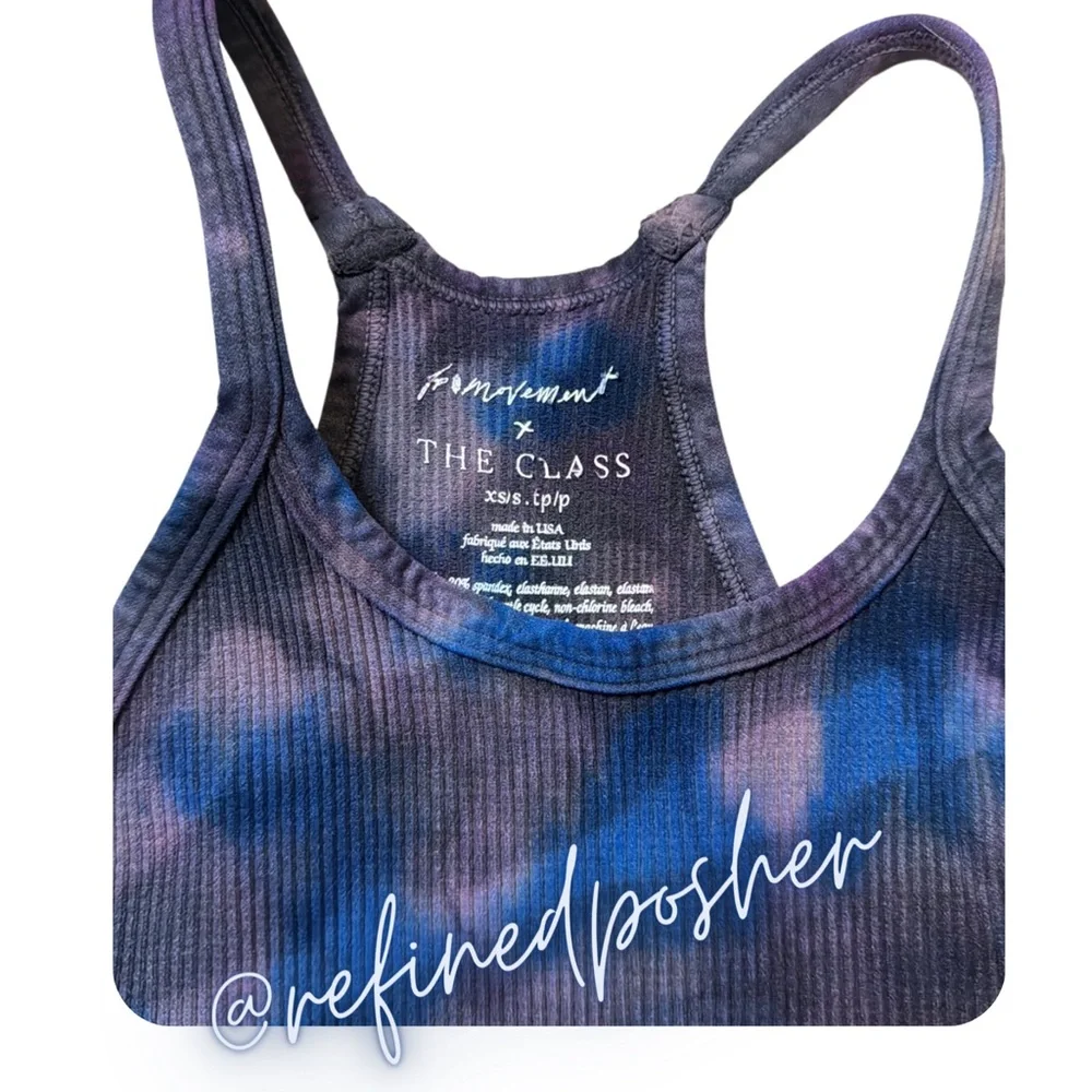 Free People Movement Happiness Runs Crop Top size XS/S NEW Washed Black Dye - Picture 5 of 5